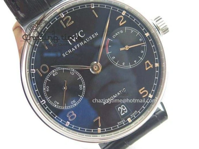 MIROTIME 0310 Portuguese Real PR IW500703 ZF 1:1 Best Edition On Black Leather Strap A Durable 7370